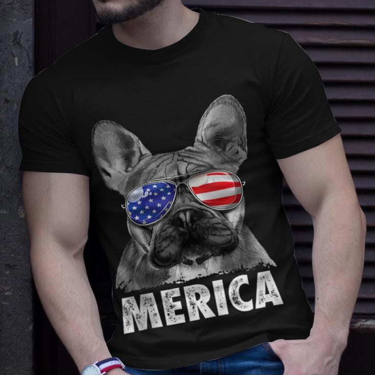 French Bulldog 4Th Of July Merica American Flag Unisex T-Shirt Gifts for Him