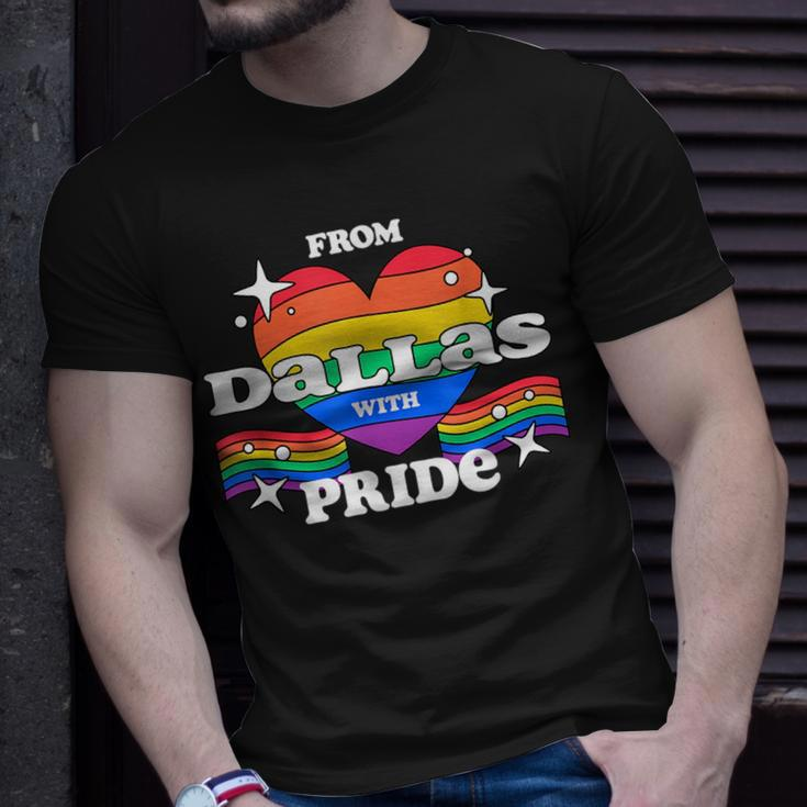 From Dallas With Pride Lgbtq Gay Lgbt Homosexual Pride Month Unisex T-Shirt Gifts for Him