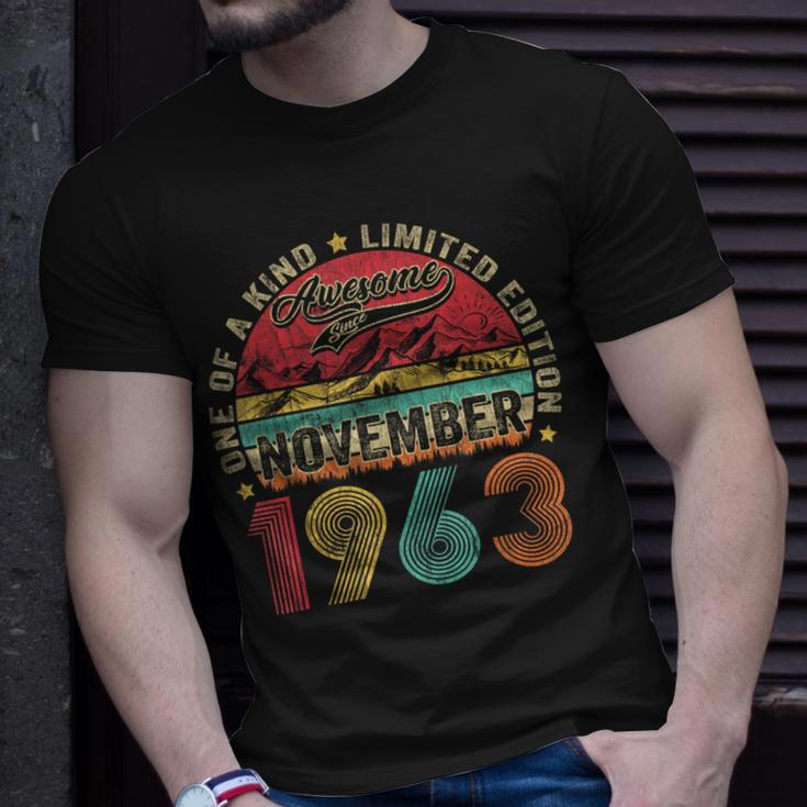 60 Years Old November 1963 Vintage 60Th Birthday T-Shirt Gifts for Him