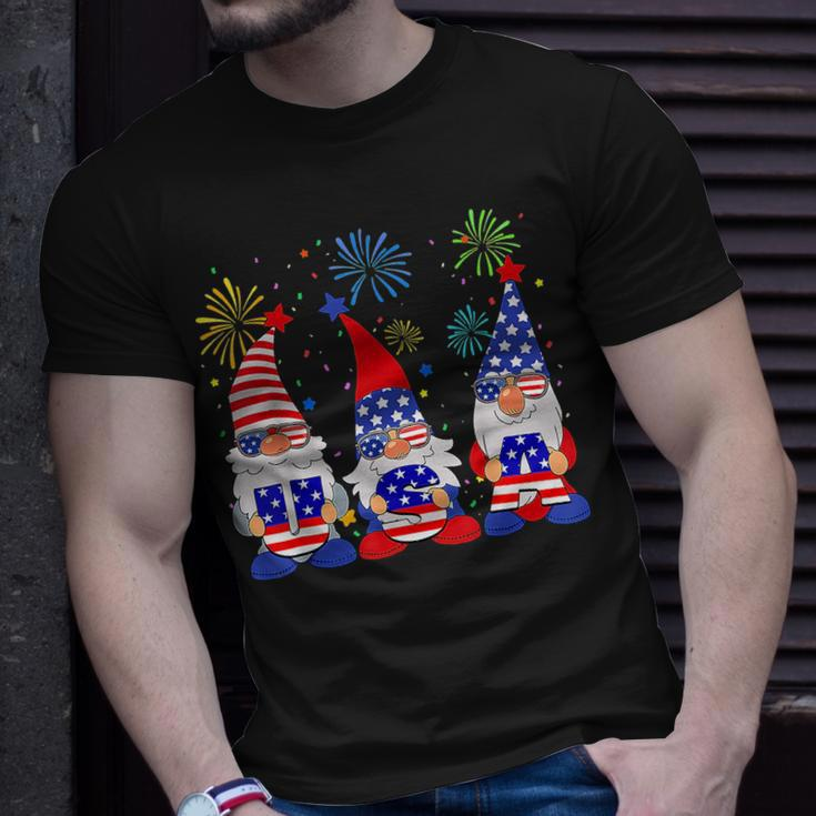 Funny American Gnomes Sunglasses Patriotic Usa 4Th Of July Unisex T-Shirt Gifts for Him