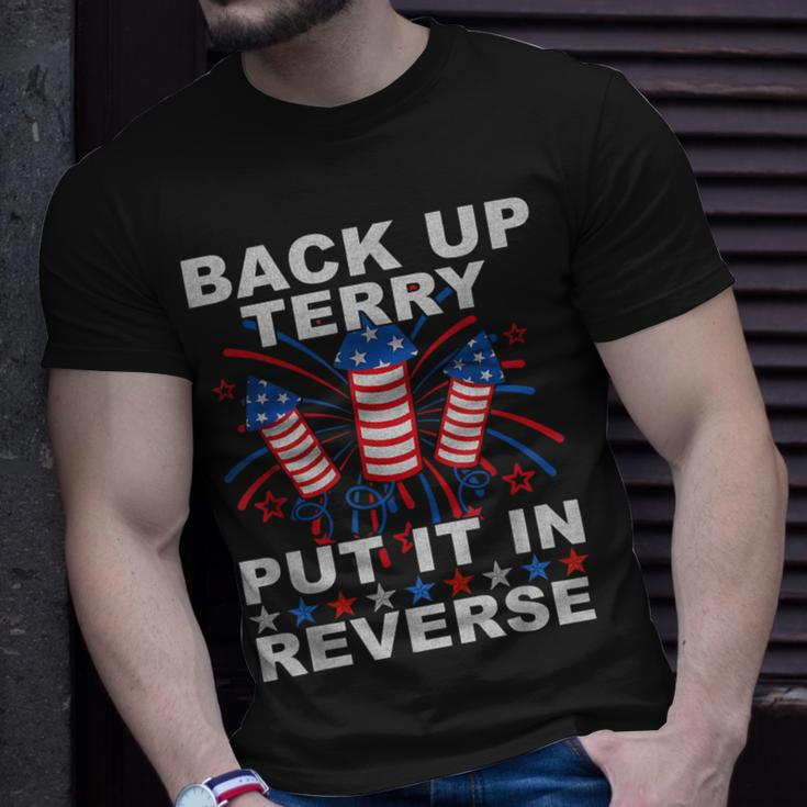 Funny Back Up Terry Put It In Reverse Firework 4Th Of July Unisex T-Shirt Gifts for Him