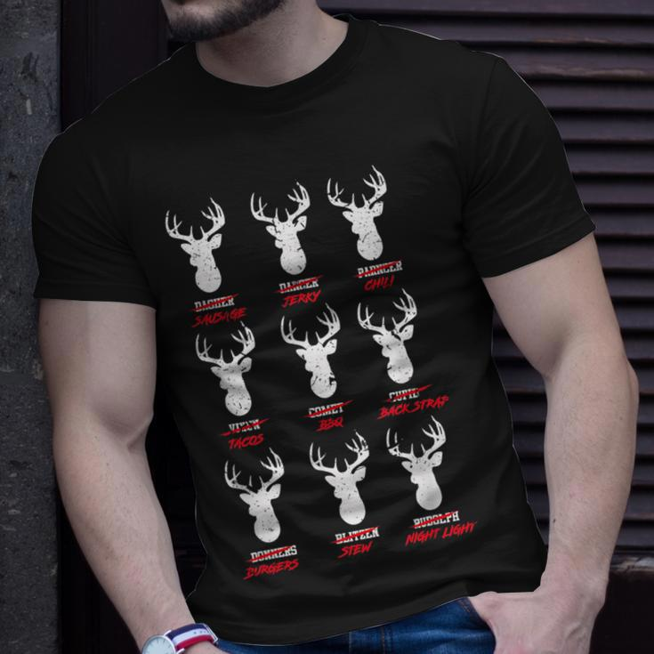 Funny Deer Hunters Santas Reindeer - Deer Cuisine Reindeer Funny Gifts Unisex T-Shirt Gifts for Him