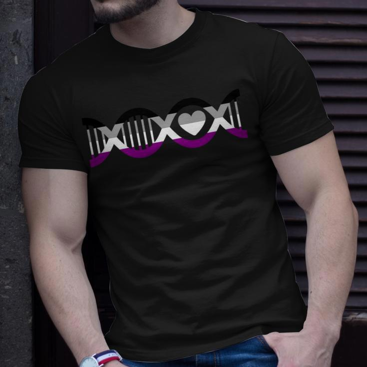 Funny Dna Heart Lgbt Gay Pride Flag Month Lgbtq Asexual Unisex T-Shirt Gifts for Him