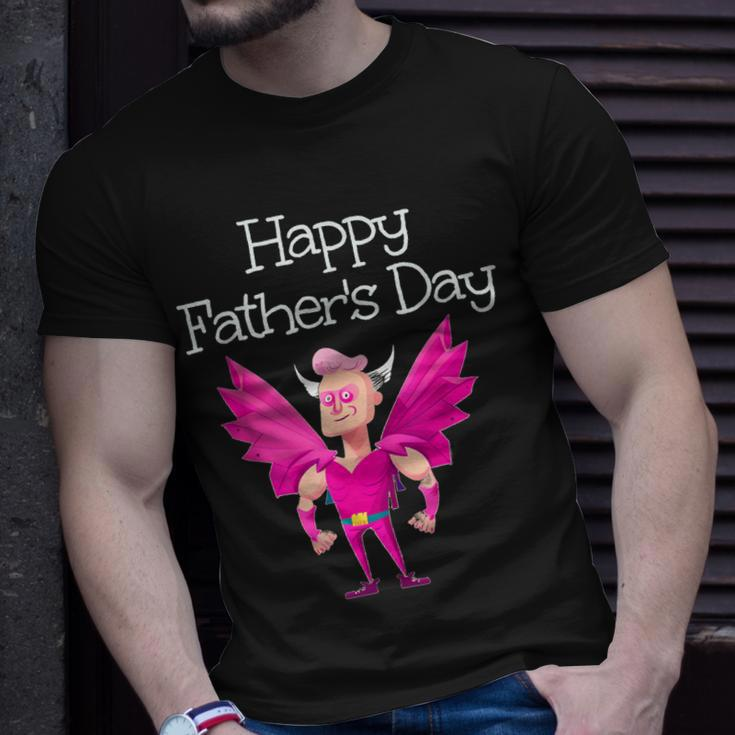 Funny Embarrassing Dad In Girl Colors Happy Fathers Day Gift For Women Unisex T-Shirt Gifts for Him