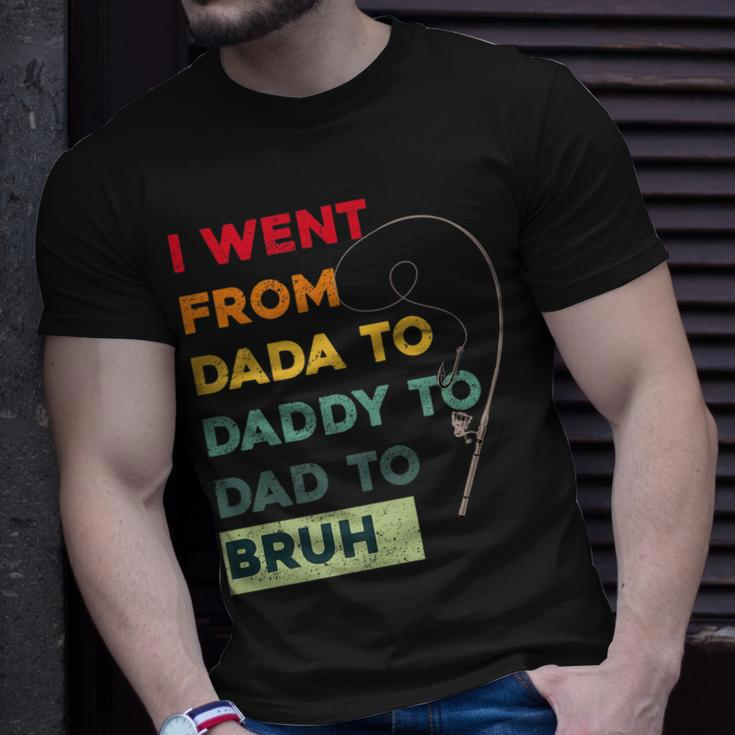 Funny Fishing Fathers Day From From Dada Daddy Dad Bruh Unisex T-Shirt Gifts for Him