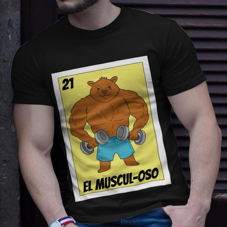 Funny Fitness Mexican Design El Musculoso _1 Unisex T-Shirt Gifts for Him