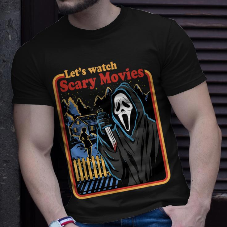 Halloween Let’S Watch Scary Horror Movies Ghost Killer T-Shirt Gifts for Him