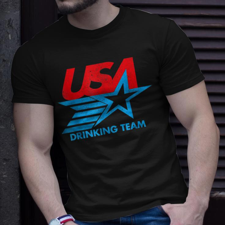 Funny Independence Day Usa Drinking Team 4Th Of July Unisex T-Shirt Gifts for Him