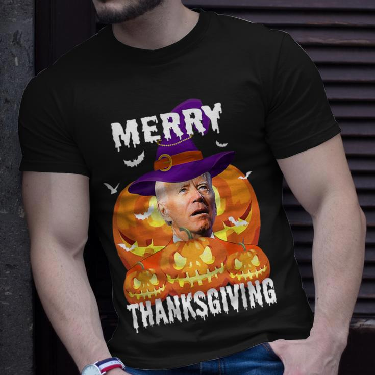 Joe Biden Confused Merry Thanksgiving For Halloween T-Shirt Gifts for Him