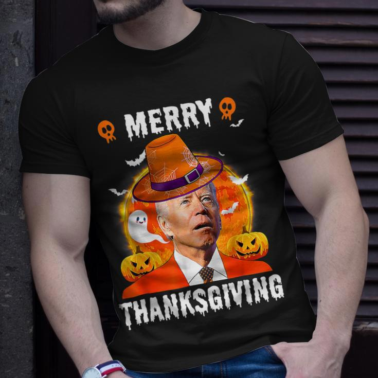 Joe Biden Happy Halloween Merry Thanksgiving T-Shirt Gifts for Him