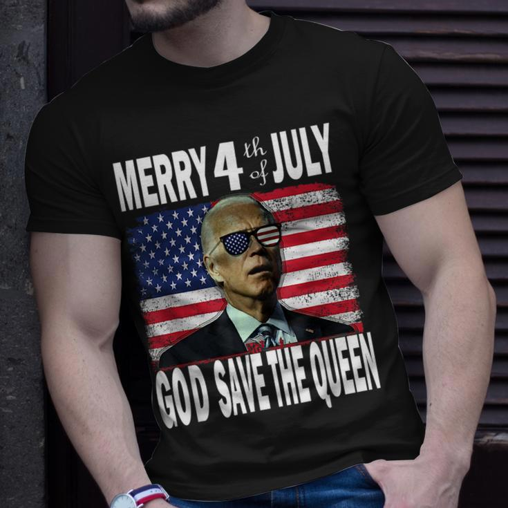 Funny Joe Biden Merry 4Th July Confused God Save The Queen Unisex T-Shirt Gifts for Him