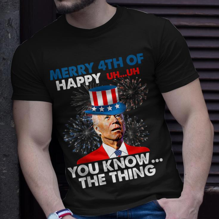 Funny Joe Biden Merry 4Th Of You Knowthe Thing 4Th Of July Unisex T-Shirt Gifts for Him
