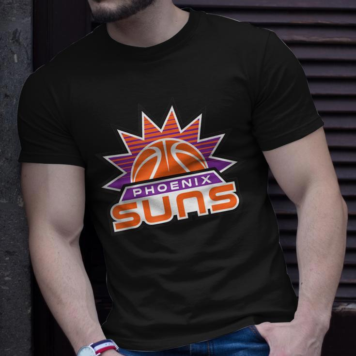 Funny Phoenix Basketball Suns Basketball Ball Shine Basketball Funny Gifts Unisex T-Shirt Gifts for Him
