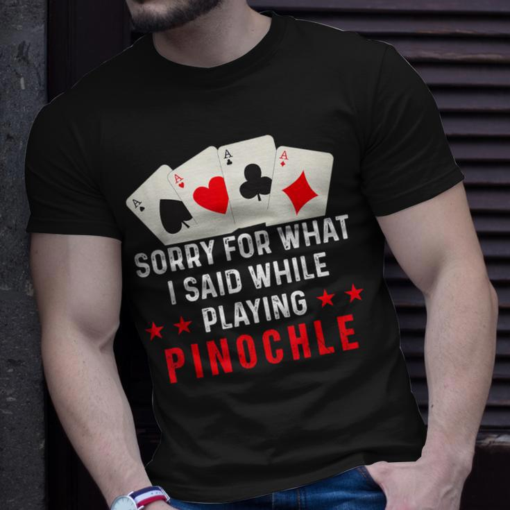Pinochle Card Game Player Quote T-Shirt Gifts for Him