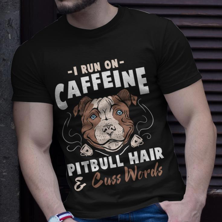 Pitbull Hair And Caffeine Pit Bull Fans T-Shirt Gifts for Him