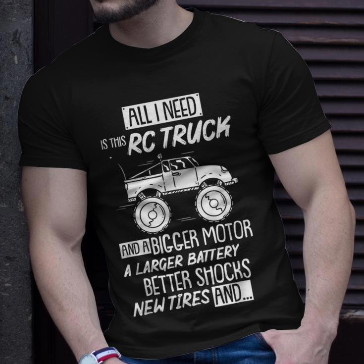 Funny Rc Racing Rc Truck Radio Controlled Rc Car Saying Gift Racing Funny Gifts Unisex T-Shirt Gifts for Him