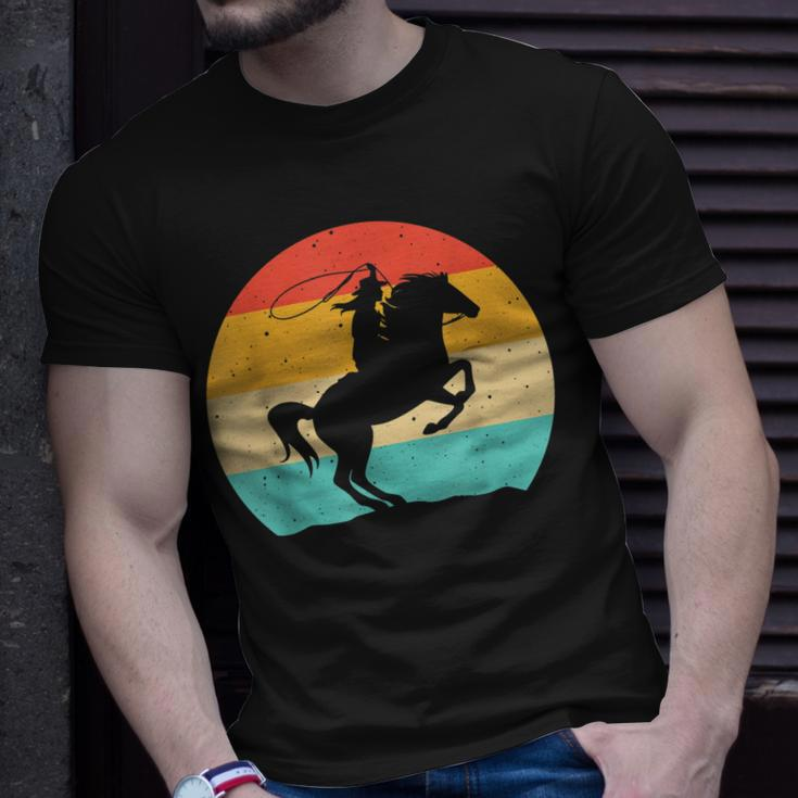 Funny Retro Western Cowgirl Gift For Girl Horse Riding Women Unisex T-Shirt Gifts for Him
