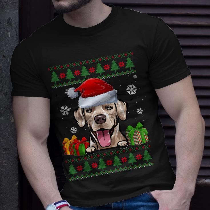 Rhodesian Ridgeback Santa Hat Ugly Christmas Sweater T-Shirt Gifts for Him