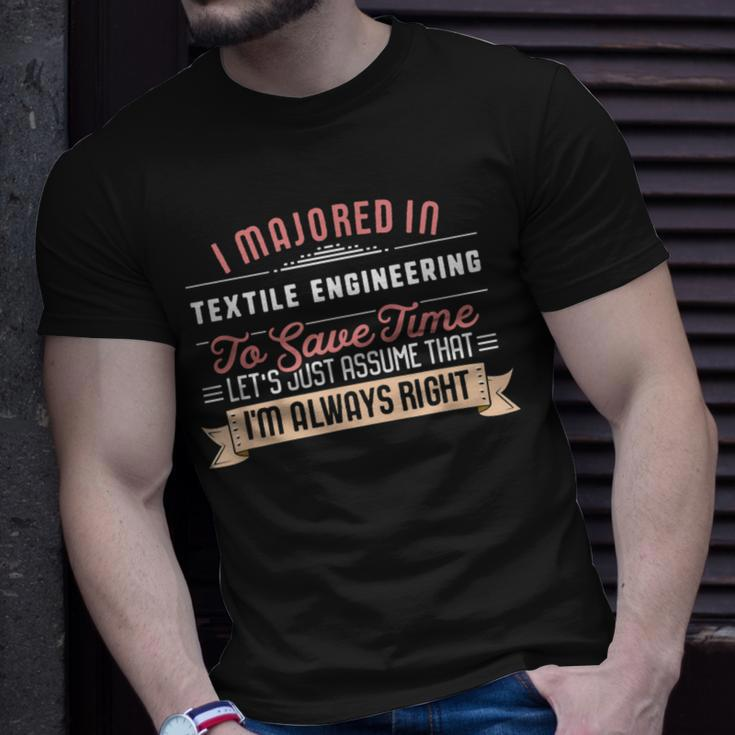 Textile Engineering Major Student Graduation T-Shirt Gifts for Him