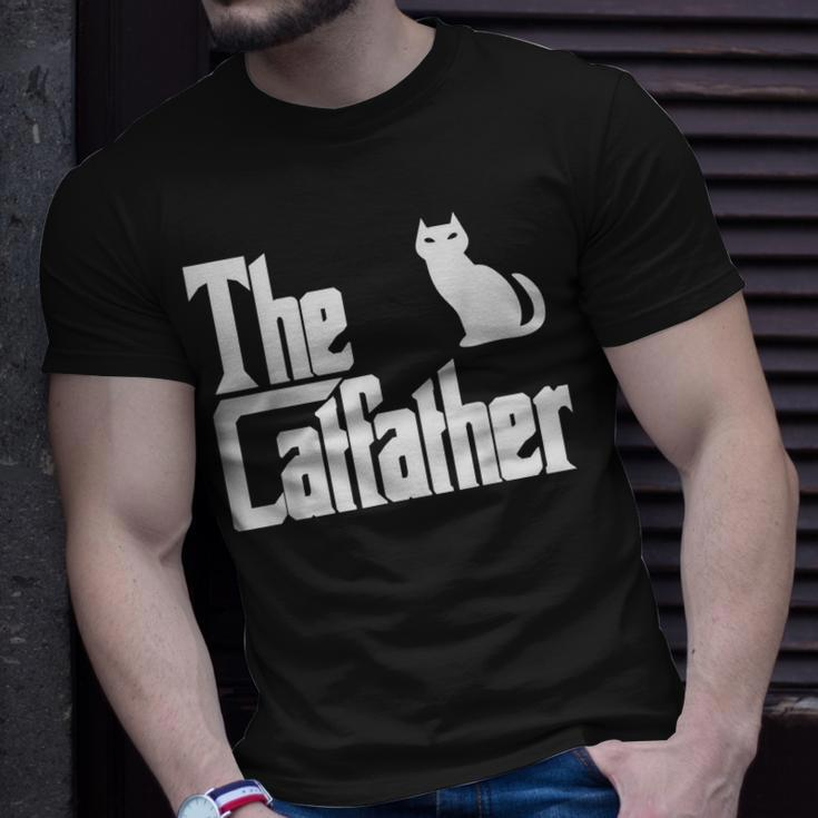 Funny The Catfather Fathers Day Cat Dad Pet Owner Gift Men Unisex T-Shirt Gifts for Him