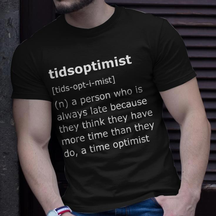 Tidsoptimist Time Optimist T-Shirt Gifts for Him