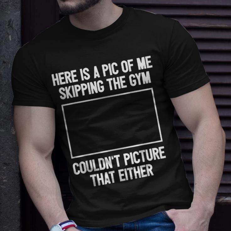Workout Bodybuilding Fitness I Picture Skipping Gym T-Shirt Gifts for Him
