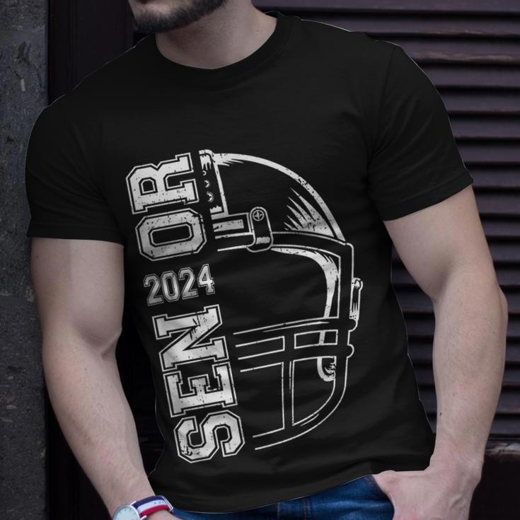 Game Day Helmet American Football Senior 2024 Graduation T-Shirt Gifts for Him