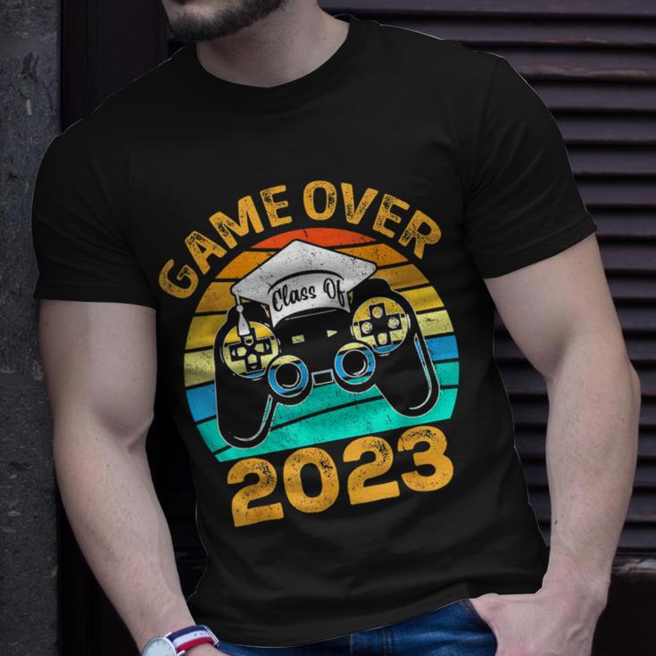 Game Over Class Of 2024 Video Games Vintage Graduation Gamer Unisex T-Shirt Gifts for Him
