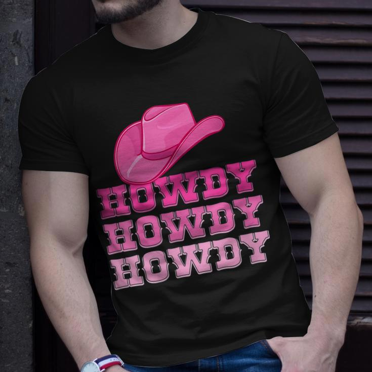 Girls Pink Howdy Cowgirl Western Country Rodeo Gift For Womens Unisex T-Shirt Gifts for Him