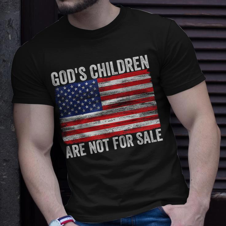 Gods Children Are Not For Sale Us Flag Unisex T-Shirt Gifts for Him