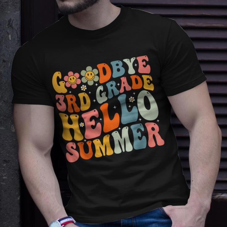 Goodbye 3Rd Grade Hello Summer Groovy Third Grade Graduate Unisex T-Shirt Gifts for Him
