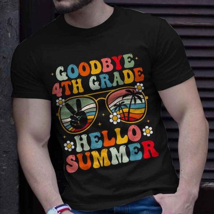 Goodbye 4Th Grade Hello Summer Groovy Fourth Grade Graduate Unisex T-Shirt Gifts for Him