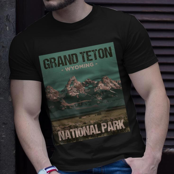 Grand Teton National Park Wyoming Poster T-Shirt Gifts for Him