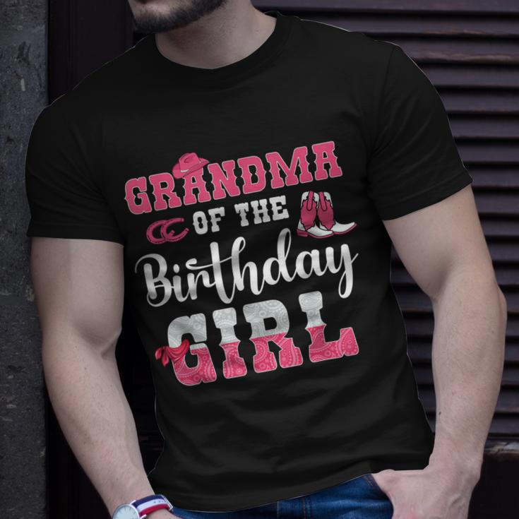 Grandma Of The Birthday Girl Western Cowgirl Themed 2Nd Bday Unisex T-Shirt Gifts for Him