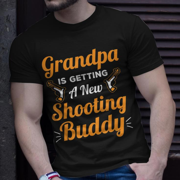 Grandpa Is Getting A New Shooting Buddy - For New Grandpas Unisex T-Shirt Gifts for Him