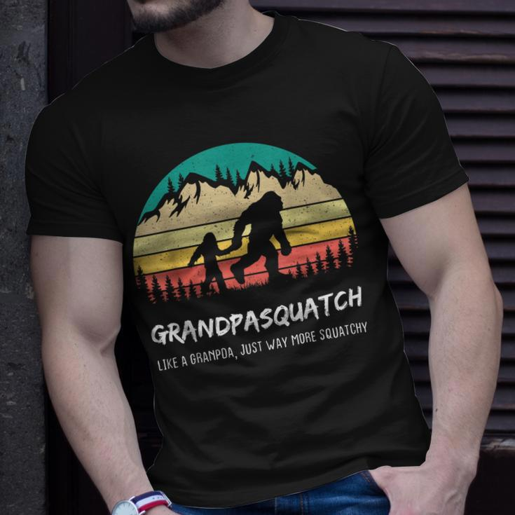 Grandpa Squatch Like A Grandpa Just Way More Squatchy Unisex T-Shirt Gifts for Him