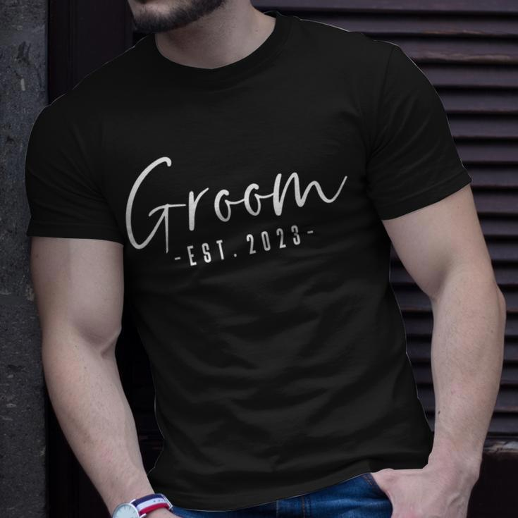 Groom Est 2023 Future Husband Engaged Him Engagement T-Shirt Gifts for Him