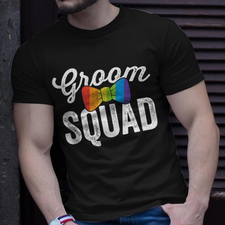 Groom Squad Gift Lgbt Same Sex Gay Wedding Husband Men Unisex T-Shirt Gifts for Him
