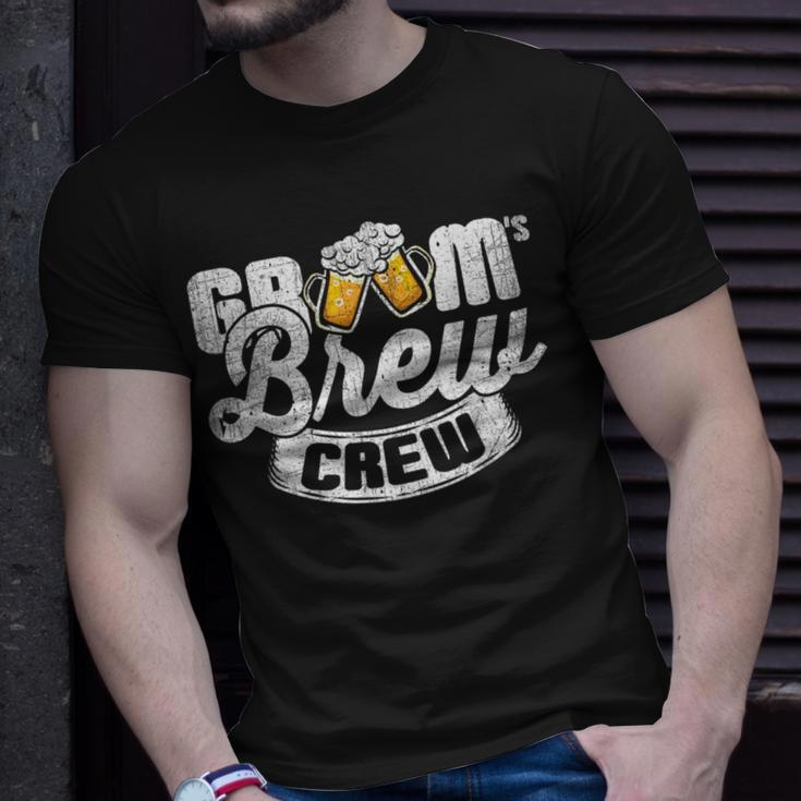 Grooms Brew Crew Groomsmen & Best ManT-Shirt Gifts for Him