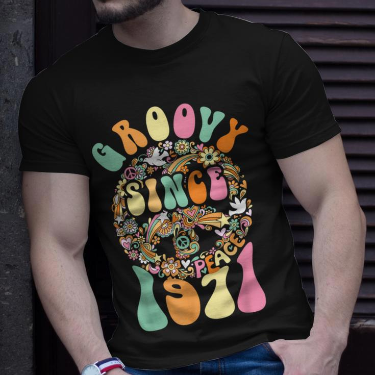 Groovy Since 1971 Peace For Vintage Birthday Party 60S 70S Unisex T-Shirt Gifts for Him
