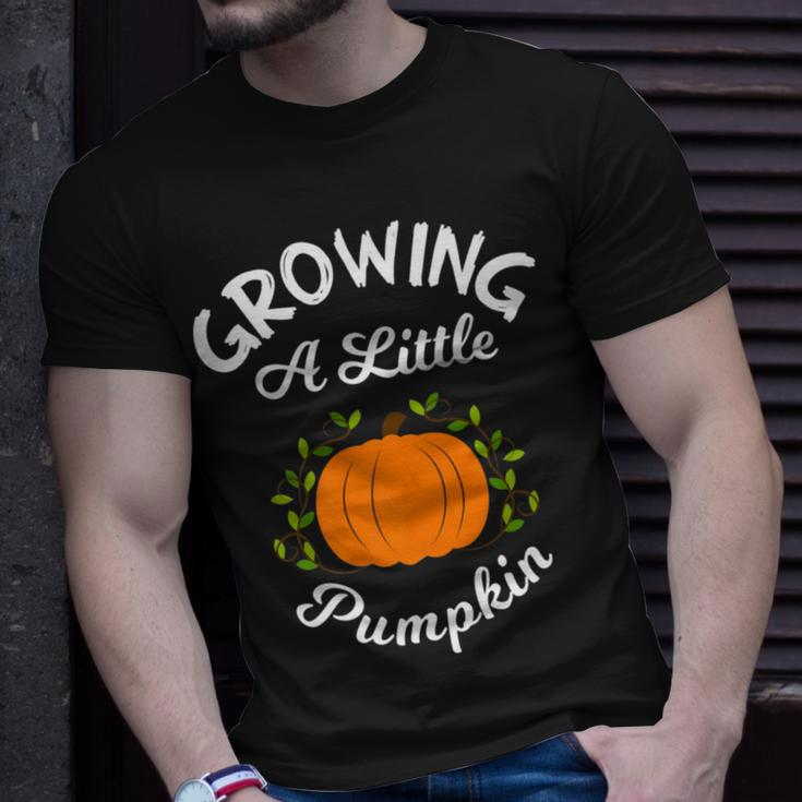 Growing A Little Pumpkin Thanksgiving Pregnancy T-Shirt Gifts for Him