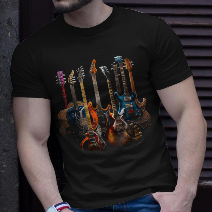 Guitars Guitarists T-Shirt Gifts for Him