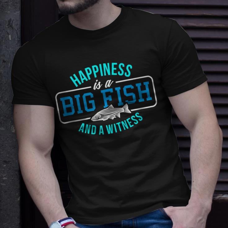 Happiness Big Fish And Witness Fishing T-Shirt Gifts for Him