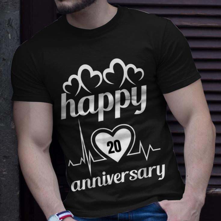Happy 20 Years Anniversary Marriage Celebration T-Shirt Gifts for Him