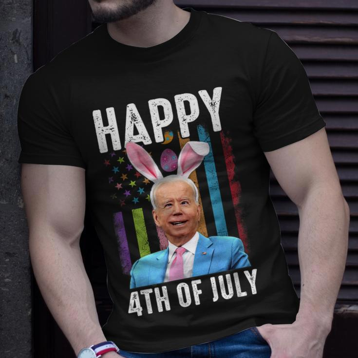 Happy 4Th Of July Joe Biden Easter Day Rabbit Bunny Eggs Unisex T-Shirt Gifts for Him