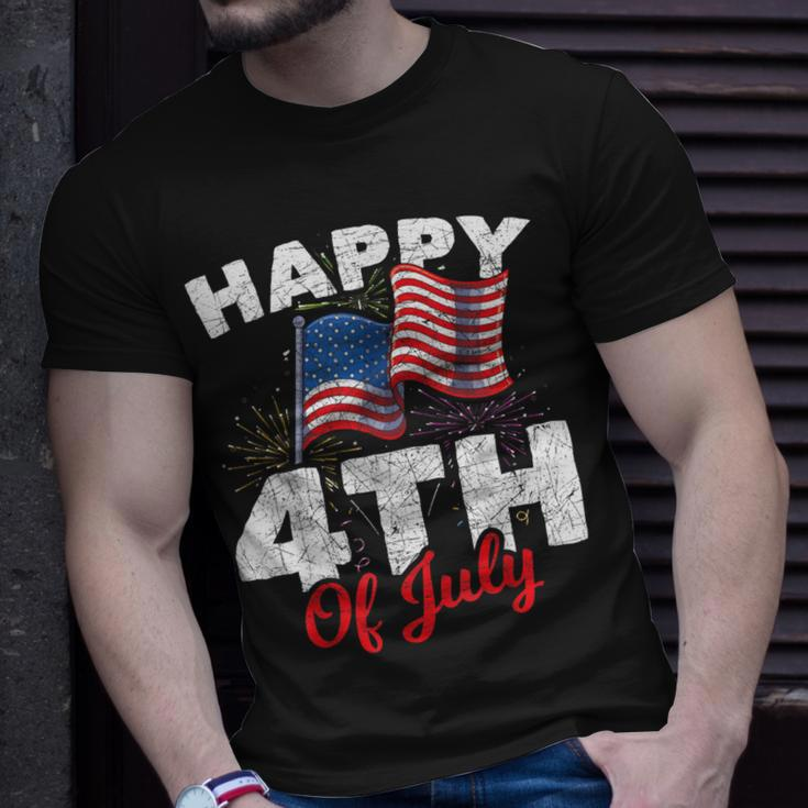 Happy 4Th Of July Patriotic American Us Flag 4Th Of July Unisex T-Shirt Gifts for Him