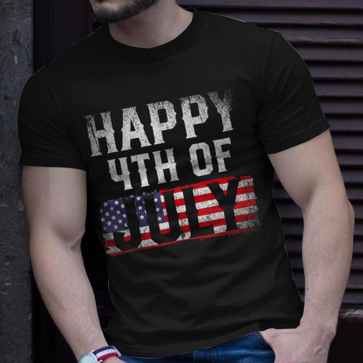 Happy 4Th Of July Us Flag Patriotic American 4Th Of July Unisex T-Shirt Gifts for Him
