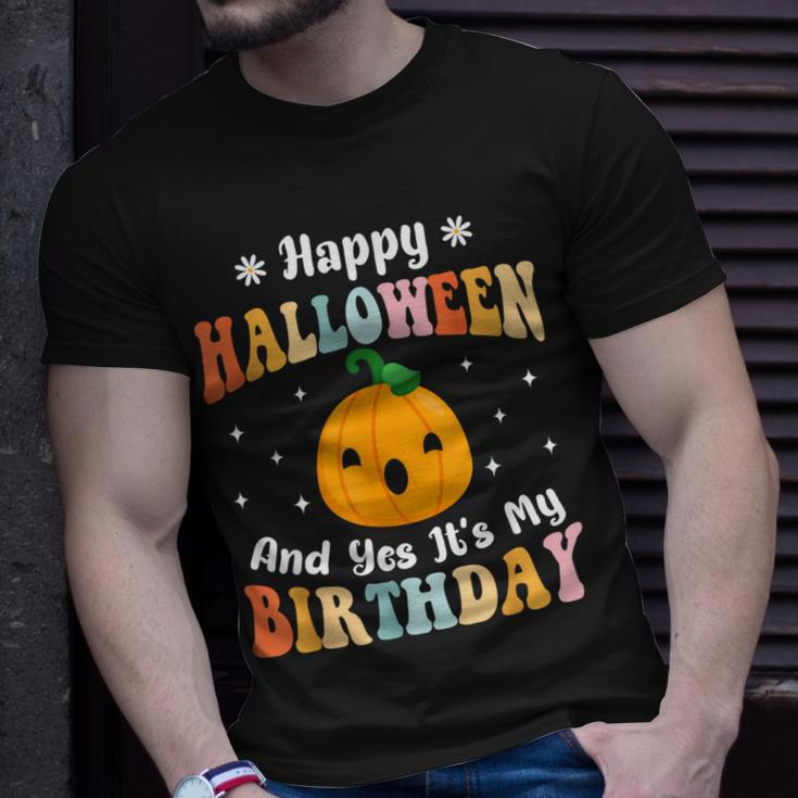 Happy Halloween & Yes It's My Birthday Halloween Day Party T-Shirt Gifts for Him