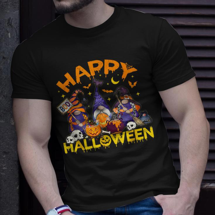 Happy Halloween Three Gnomes Skeleton Zombie Trick Or Treat T-Shirt Gifts for Him