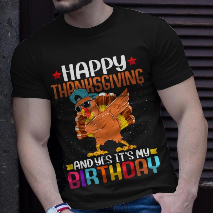 Happy Thanksgiving And Yes It's My Birthday Thanksgiving T-Shirt Gifts for Him